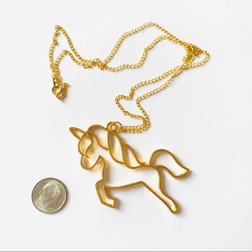 Huge Gold Hollow Unicorn! - Picture 2 of 2
